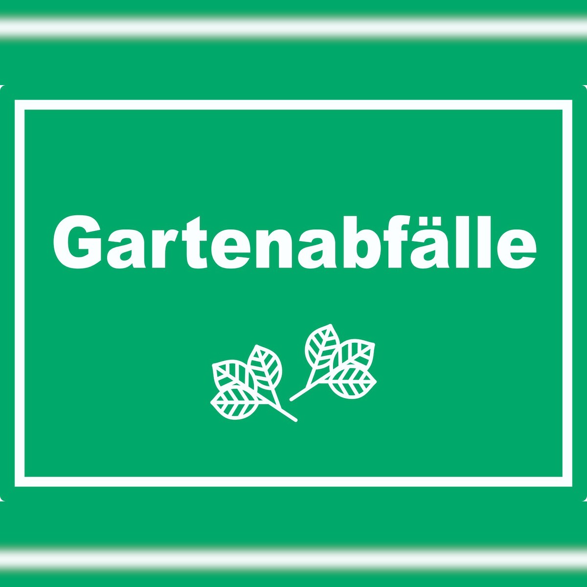 HB-Druck Gartenabfälle Mülltrennung Aufkleber Text Symbol Blätter Garten A5 (148x210mm) Image