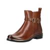 Stiefelette CAPRICE "Caprice Stiefelette Leder", Damen, Gr. 39, braun (cognac), Leder, casual, Schuhe