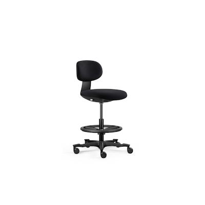 Arbeitsstuhl / Counterstuhl WORK MF2 Sitz Stoff / Rücken Stoff schwarz hjh OFFICE Image