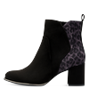 Stiefelette MARCO TOZZI, Damen, Gr. 38, schwarz (schwarz, leo), Textil, animal-print, Veloursleder, modisch, Schuhe, Blockabsatz, Businessstiefelette mit Innenreißverschluss