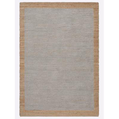Teppich HEINE HOME Gr. 1, grau (grau, natur), B:120cm H:6mm L:180cm, Viskose, Baumwolle, Jute, Polyester, Jute, Teppiche Image