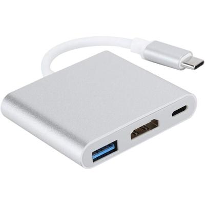 Aiperq - USB-C-HDMI-Adapter, 3-in-1-Typ-C-USB-3.1-auf-USB-C-Adapter, 4K-USB-3.0-HDMI-Kabel für Image