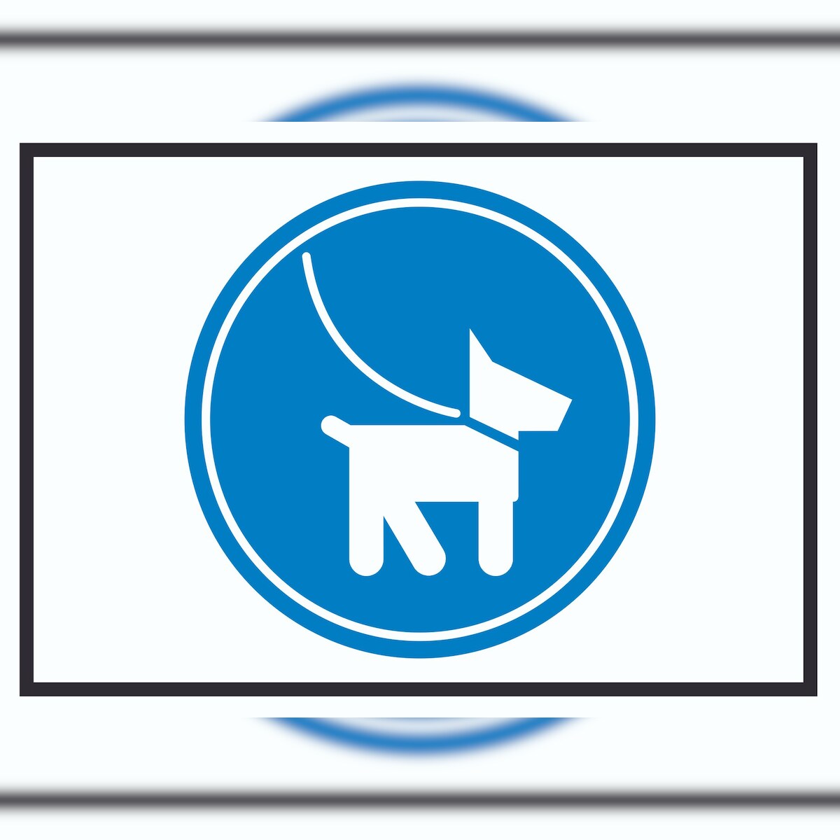 HB-Druck Hunde bitte anleinen Symbol Schild A1 (594x841mm) Image