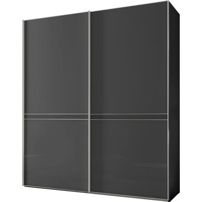 Schwebetürenschrank STAUD "Sonate Pesaro, Made in Germany", grau (vulkanglas), B:188cm H:240cm T:68cm, Holzwerkstoff, Schränke, Mit vier verschiedenen Ausstattungsvarianten Image