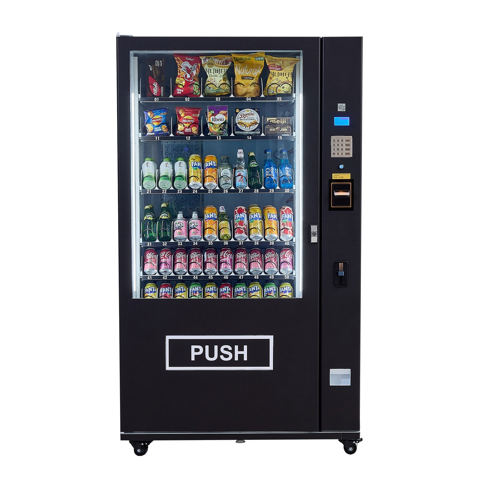UIMOSO Refrigerated Combo Vending Machine,Commercial Snack Soda Drink Vending Machine with ICT Bill/Coin Acceptor