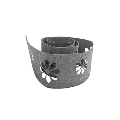 zaun|zu® Sichtschutz Design Vlies Dekor Sonnenblume Einzelstreifen Hellgrau 2,55m Image
