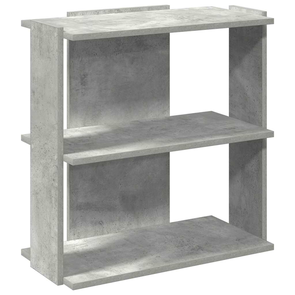 vidaXL Bücherregal 3 Böden Betongrau 60x30x60 cm Holzwerkstoff Image
