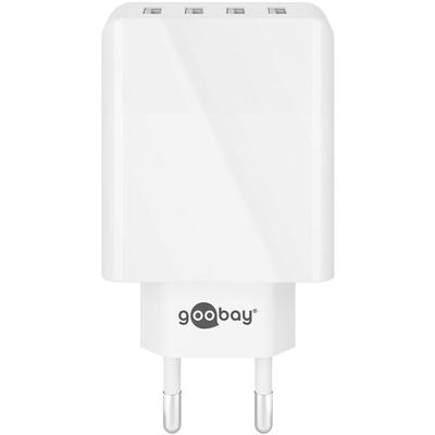 goobay Ladeadapter 30 Watt 4 x USB A weiß weiß Image