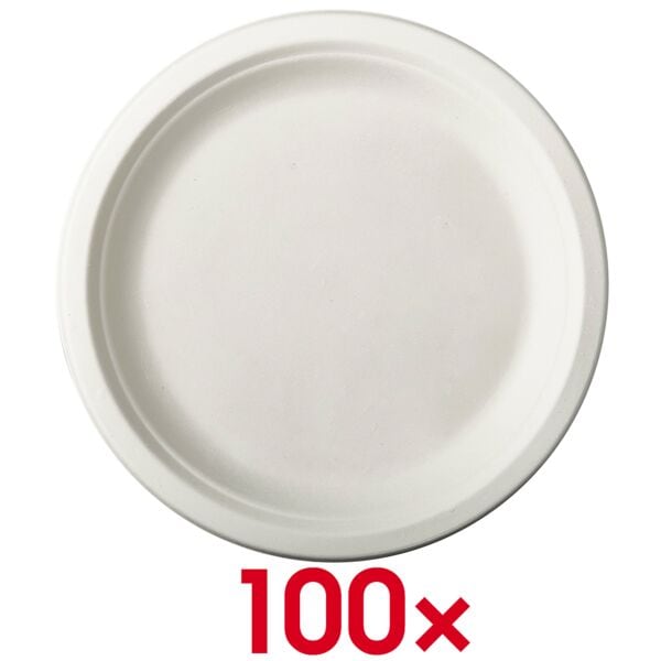 Papstar Einweg-Menüteller »pure« 100 Stück 23x23 cm weiß, 23x2x23 cm Image