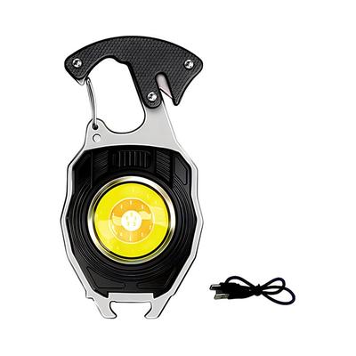 Mini LED Keychain Flashlight, JESWO Rechargeable COB LED Keychain Flashlight, Multi-Function, 550 Lumen Portable Camping Flashlights, 3 Light Modes, for Outdoor Lighting, Backup of Household