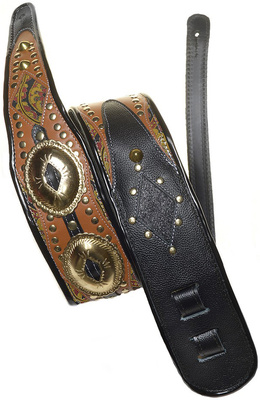 Jodi Head Guitar Straps RJ Cash Cognac / Black Diamond