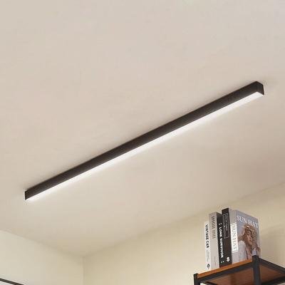 Lucande - gebraucht] Led Deckenleuchte Teniona 132 Cm Schwarz Alu Deckenlampe Lampe Leuc205 B-Ware Image
