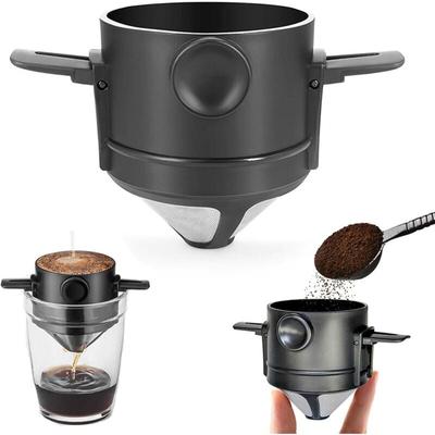 Wiederverwendbarer Kaffeefilter aus Edelstahl, papierloser, zusammenklappbarer Image