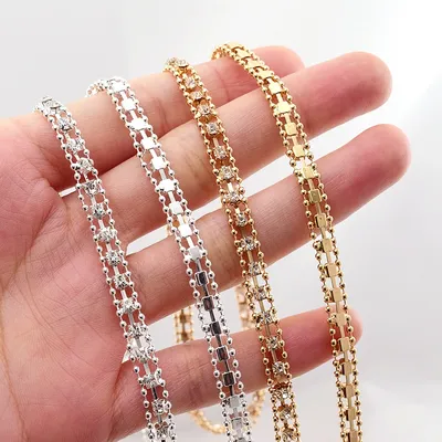 1 yard 5mm small rhine-diamond trim ribbon silver plated crystal chain, shiny for clothing shoes decorative sewing accessories