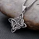 Simple Fashion Stainless Steel Witch Knot Pendant Necklace For Men Women Vintage Viking Celtic Knot Necklace Amulet Jewelry Gift