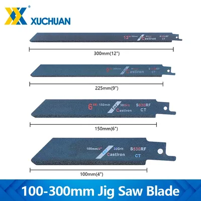 Reciprocating Jig Saw Blade 100/150/225/300mm 30 Grit Diamond Jig Saw Blades for Cutting Tile Granite Marble Glass Cement