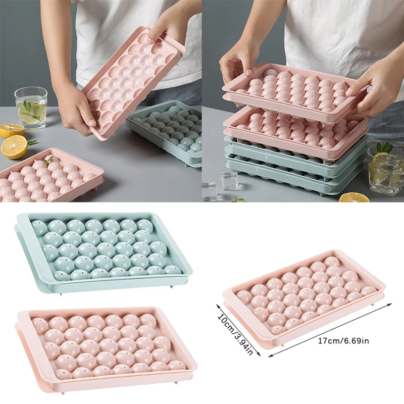 1PC Kunststoff Sphärische Eis Ball Tablett mit Deckel Küche Eismaschine Form DIY Form für Home Grill Ice Cube Maker werkzeug Image