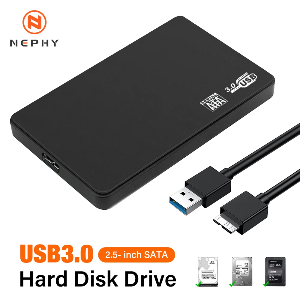 USB 3.0 HDD-Gehäuse 2,5 Zoll SATA HDD SSD Externes Festplattengehäuse 5 Gbit/s Hochgeschwindigkeits-externe Festplatte Festplattenbox für PC Laptop PS5 Image