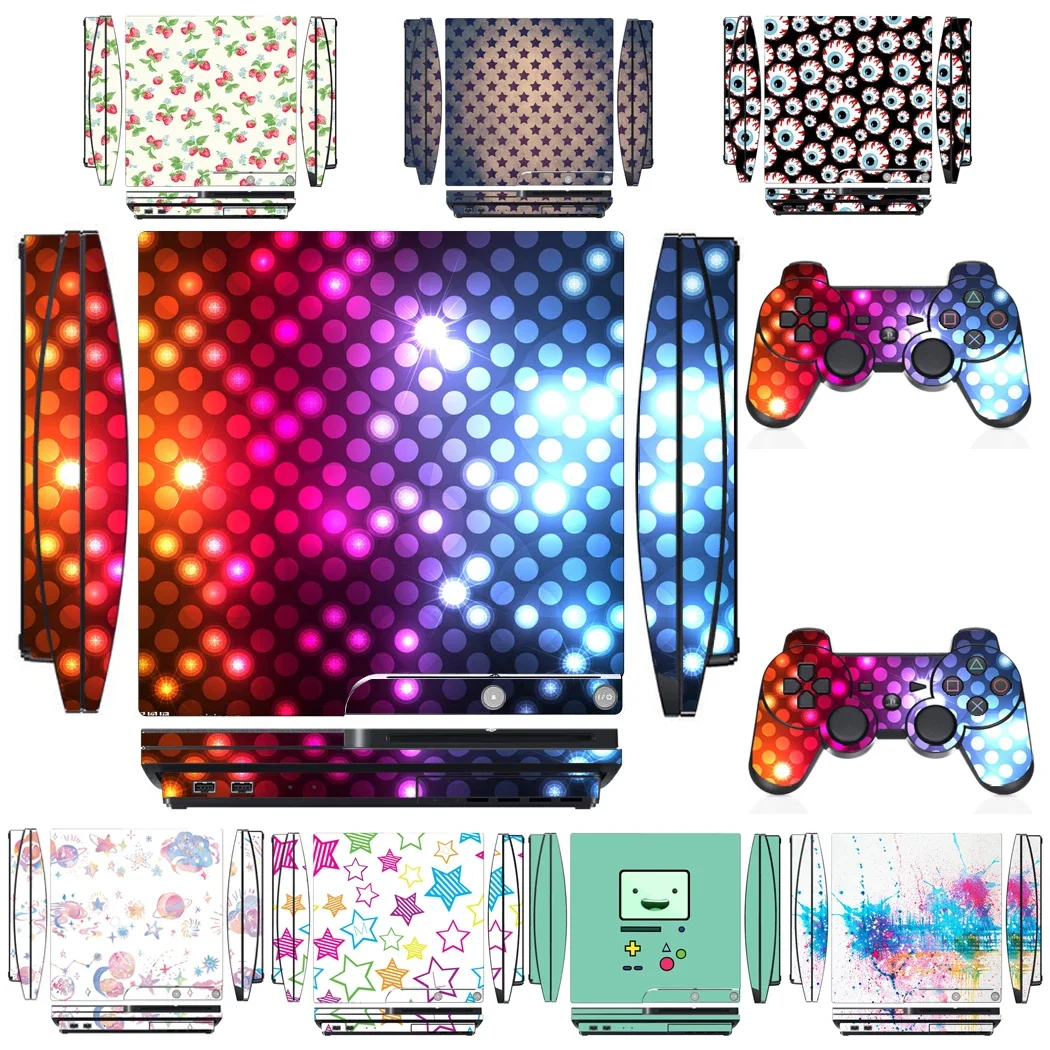2151 Vinyl Skin Sticker Protector for Sony PS3 Slim PlayStation 3 Slim and 2 controller skins Stickers