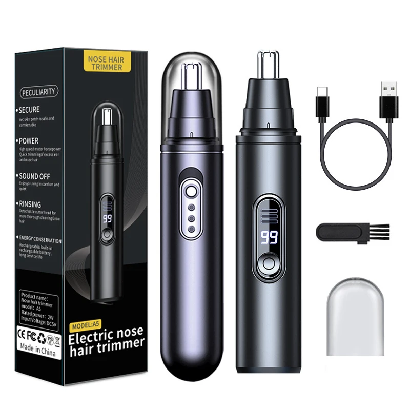 Nase Haar Trimmer Schmerzlos Clipper Nase Ohr Haar Augenbraue Tragbare Trimmer Für Männer Frauen Elektrische Wiederaufladbare Nase Haar Trimmer Image