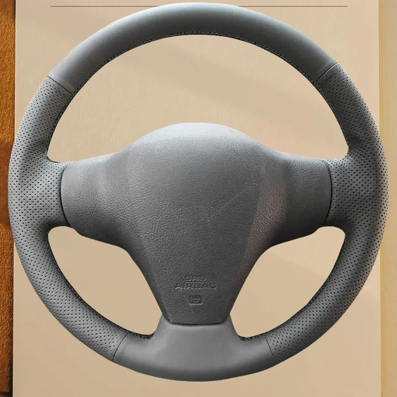 Perforierte Lederabdeckung für Toyota RAV4 2006–2012 Yaris 2007–2011 Vios 2008–2013 Auto-Innenlenkradabdeckung Trim Schwarz