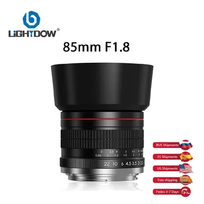 Lightdow 85 mm F1.8 Vollformat-Porträtobjektiv mit manuellem Fokus für Canon Sony Nikon DSLR-Kamera USA ES Overseas Warehouse Delivery