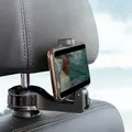 Supporto per telefono per poggiatesta per auto 2 in 1 Gancio per sedile posteriore portatile Gancio di stoccaggio Clip di fissaggio automatico - Supporto universale durevole per telefono per auto