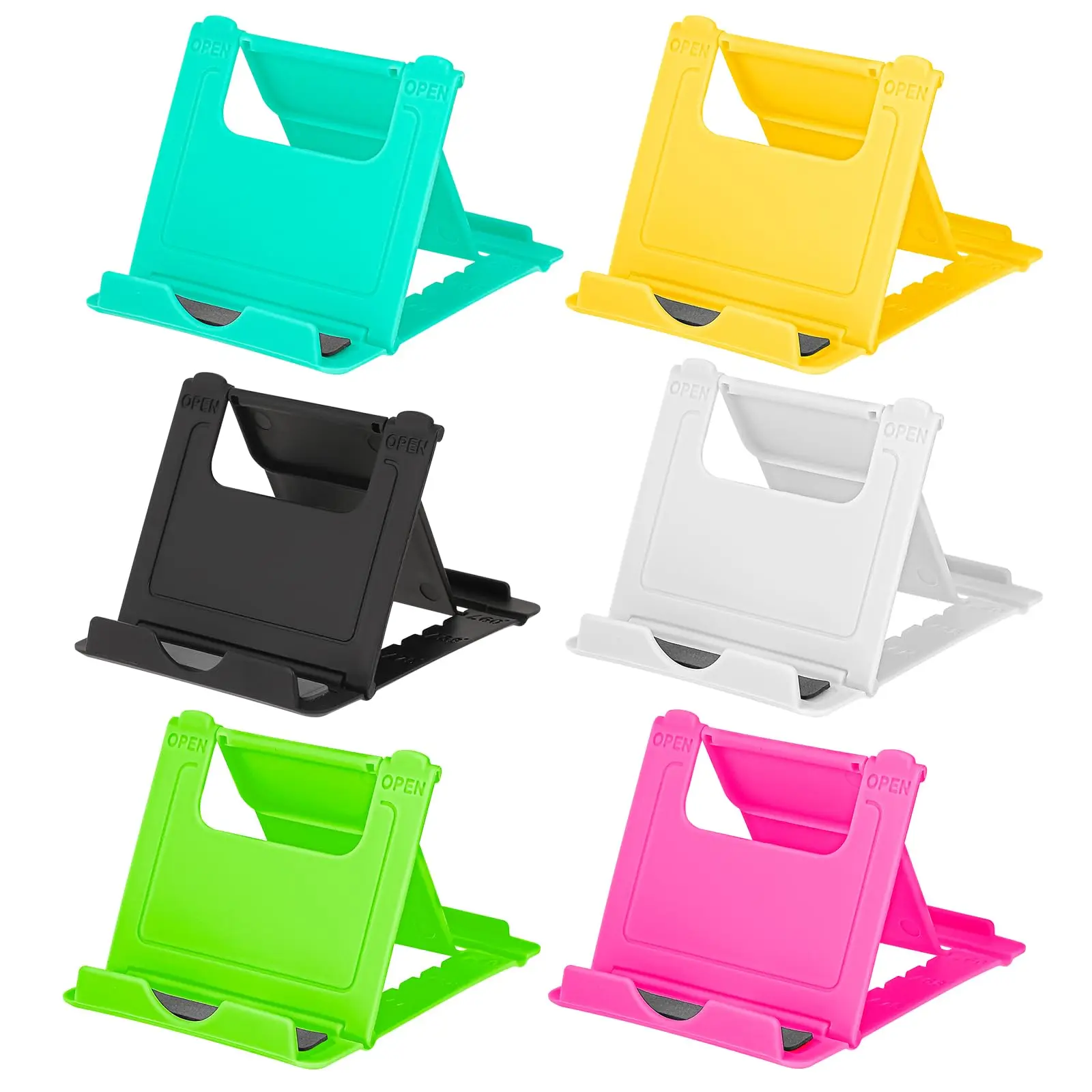 1pc Mini Desktop Lazy Person's faltbarer Ständer für Mobiltelefon und Tablet, tragbar und verstellbar Image