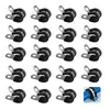 19-teilige Edelstahl-P-Clips 13 mm (gummi ausgekleidet)