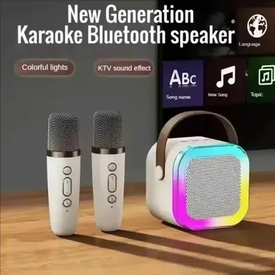 Karaoke Caixa De Som Bluetooth Speaker with Microphone Machine Portable Mini Light Speaker Music Wireless Mini Bocina Coluna