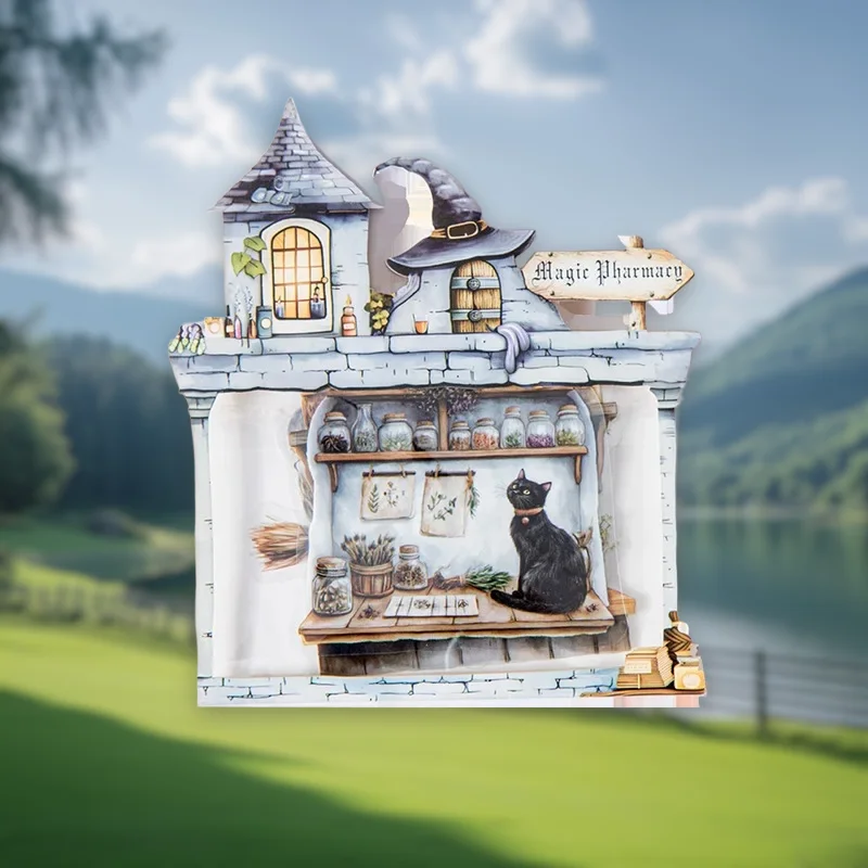 1 Packung/3 Packung 6 Stile Artikel PET-Aufkleber Apotheke Serie Journal DIY Dekoration Collage Image