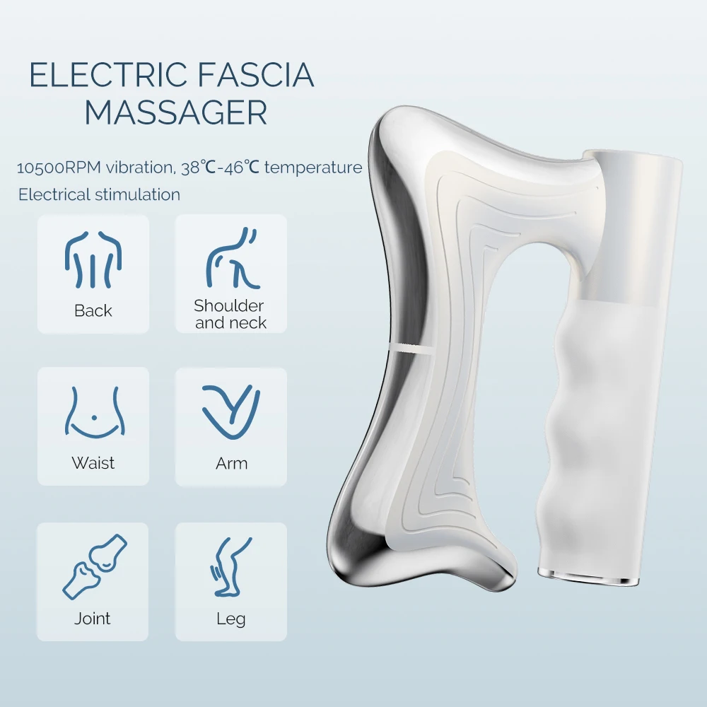 Elektrisches Faszienmassagegerät, Körpermassage, Muskelschaber, Faszienmesser, Fitness, Vibration, Muskelentspannung, Körperlifting, Massageklinge Image