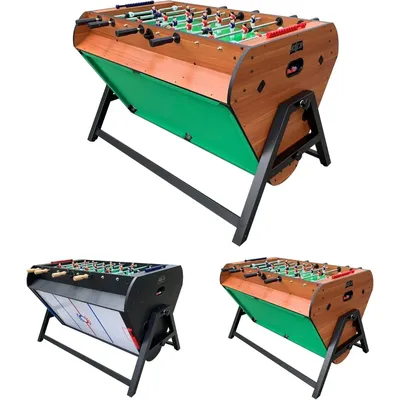 Triplex 55″ Telescopic Rods 3-in-1 Swivel Multi Game Table - Combo Game Table Set - Billiards, Air-Hockey and a Foosball for Ho
