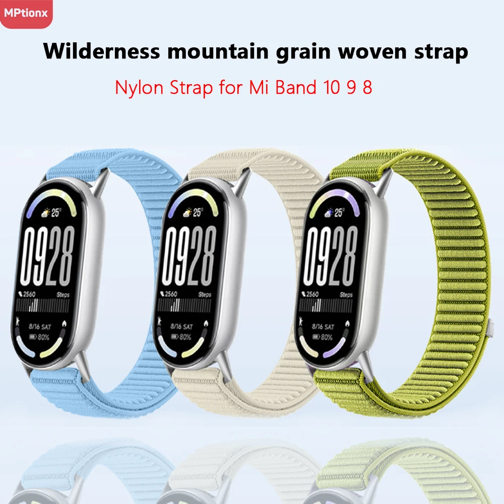 Nylonband für Xiaomi Mi Band 10 9 8, Smart-Sportarmband, Armband, Armband für Mi Band 10 9, Ersatzband-Zubehör Image