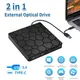 2 in 1 USB 3.0 Tipo-C Masterizzatore DVD esterno portatile VCD CD RW Scrittore Lettore Lettore Unità ottica per PC portatile Computer Notebook