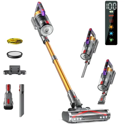 Kissof S17 Pro 550 W/55 kPa Akku-Staubsauger, 60 Minuten selbststehende Staubsauger für zu Hause, Anti-Tangle-Staubsauger Image