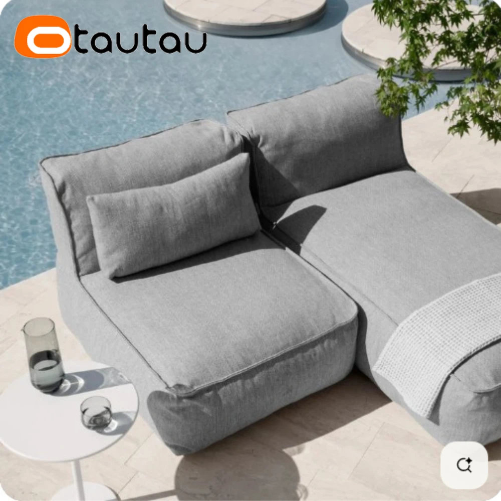 OTAUTAU Outdoor Sitzsack Liege Abdeckung Schwimmen Pool Strand Sofa Bett SF405 【Kein Füllstoff im Inneren! Sie müssen selbst den Füllstoff kaufen!】 Image
