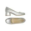 Heine Damen Pumps, Gr. 36, silber, Leder