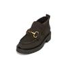 Loafer MARC O'POLO "aus Veloursleder", Damen, Gr. 36, schwarz (schwarz graphite), Obermaterial: 100% Leder (Rind), unifarben, Schuhe