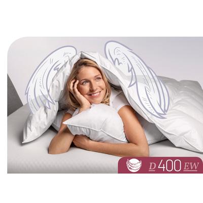 Daunenbettdecke SCHLAFSTIL "D400", weiß, B:155cm L:220cm, Bezug: 100% Baumwolle. Füllung: 90% Daunen, 10% Federn, Bettdecken, hergestellt in Deutschland, allergikerfreundlich Image