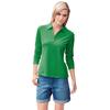 Poloshirt "Poloshirt", Damen, Gr. 50, grün, 95% Baumwolle, 5% Elasthan, B.C. BEST CONNECTIONS BY HEINE, unifarben, Langarm, Shirts