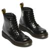 Schnürstiefel DR. MARTENS "8 Eye Boot ROMARIO", Kinder, Gr. 35, schwarz, grau nebula glitter, Lackleder, Glitzer, klassisch, Schuhe, Kinderschuh, Freizeitstiefel mit zusätzlichem Innenreißverschluss