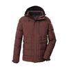 Steppjacke KILLTEC "KOW 87 MN QLTD JCKT", Herren, Gr. M, braun (mahagoni), Oberstoff: 100% Polyester, Futter: 100% Polyester, Wattierung: 100% Polyester (recycelt), sportlich, Jacken, Wasserabweisende Herren Steppjacke mit abnehmbarer Kapuze