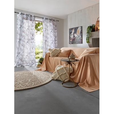 Tagesdecke PEREIRA DA CHUNA Gr. 4, orange (peach), B:160cm L:270cm, 100% Baumwolle, Tagesdecken Image