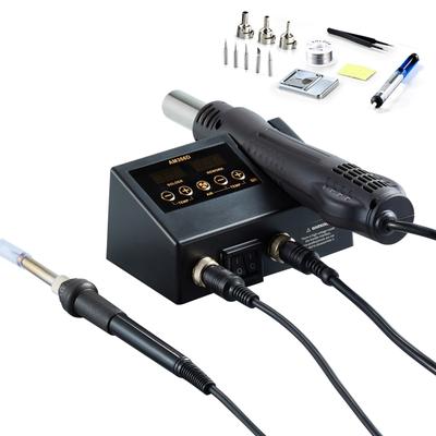 UIMOSO 2-in-1 Hot Air Rework Station & Soldering Station, 750W Digital Rework and Soldering Iron Station with Adjustable Temps