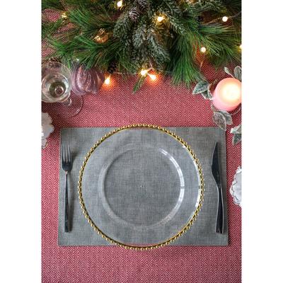 8 Pack Plastic Charger Plate, D13"