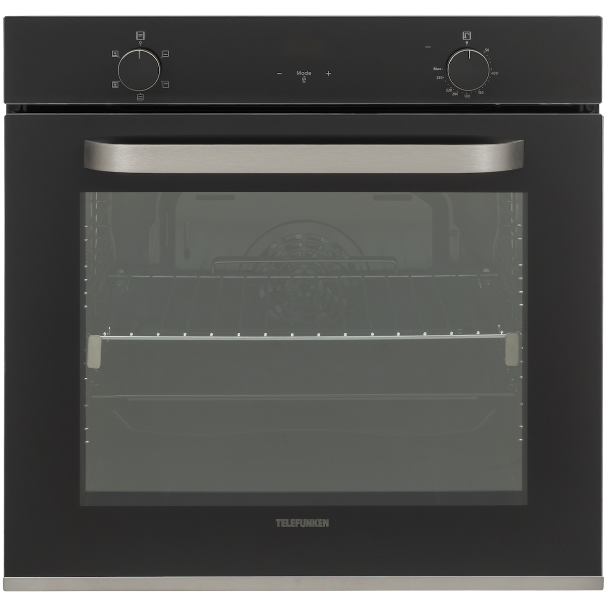 Telefunken Backofen | Einbaubackofen autark | 78 Liter | Hot Air Shield | 60 cm Einbau Ofen ohne Kochfeld | Schwarz Image