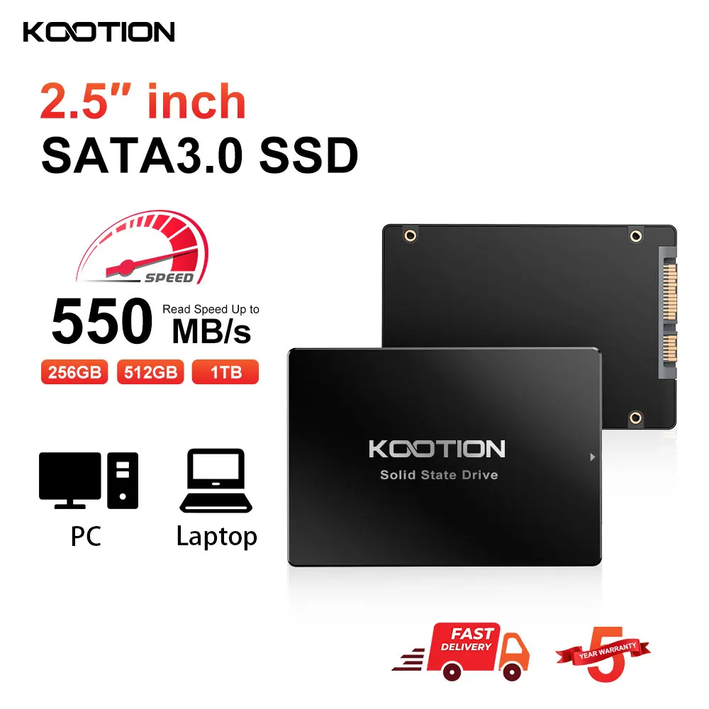 KOOTION SATA3 Solid State Drive 2,5 Zoll 2 TB 1 TB 512 GB 480 GB 256 GB 240 GB 128 GB 120 GB SSD Interne Festplatten für Desktop-Laptop Image