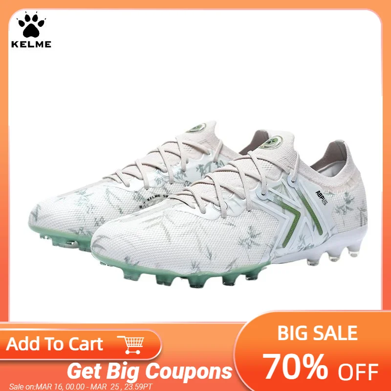 Kelme Mg Top Fußballschuhe Herren Kurze Nägel Natürliches Kunstrasen Professionelles Wettkampftraining Fußballschuhe Image
