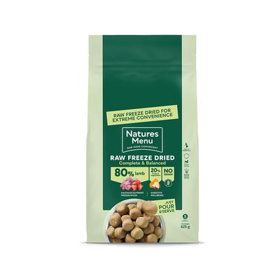 2x625g 80% Lamb Freeze Dried Nuggets Natures Menu Dry Dog Food